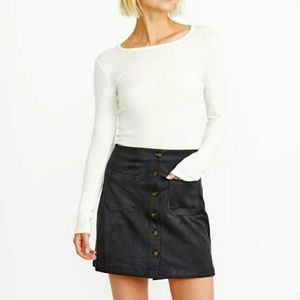 New Marine Layer Myra Suede Mini Skirt